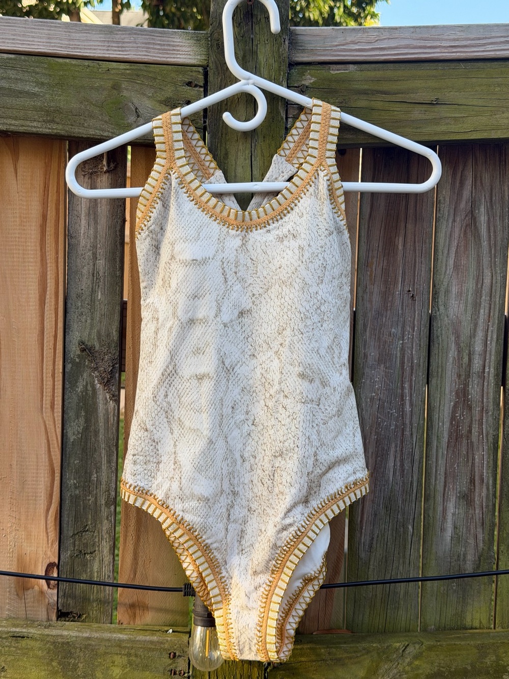 NWT Platinum Swimwear Solange Ferrarini Cobra Snake Print One Piece Swimsuit Med